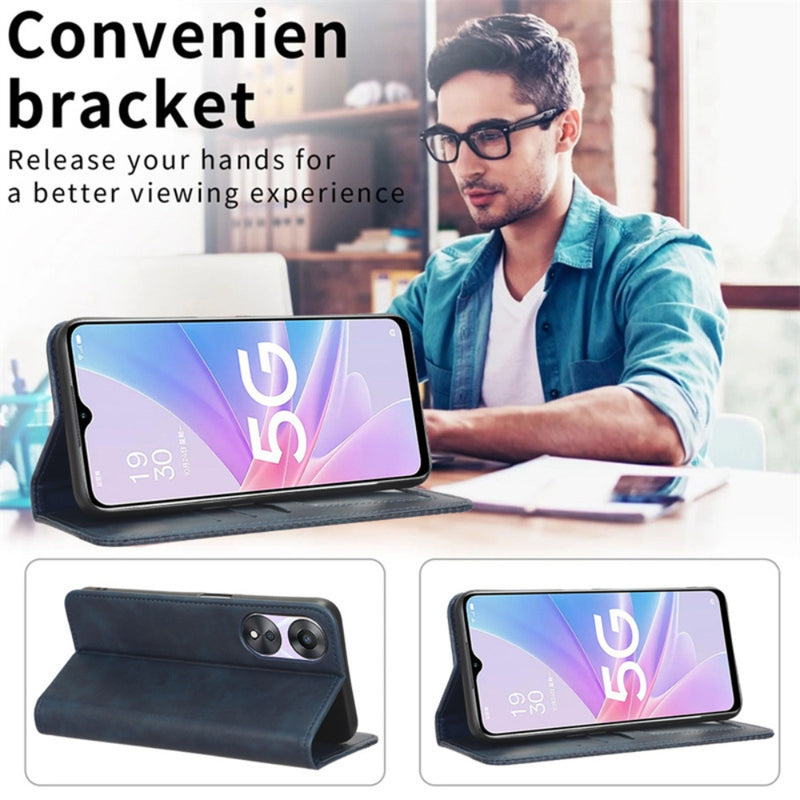 Load image into Gallery viewer, Nokia C210 - Magnetic Buckle Retro Texture Leather Phone Case
