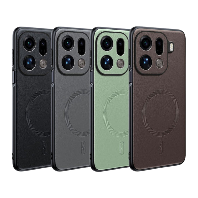Cargue la imagen en el visor de la galería, OPPO Find X9 Pro - Leather Magnetic Shockproof Case
