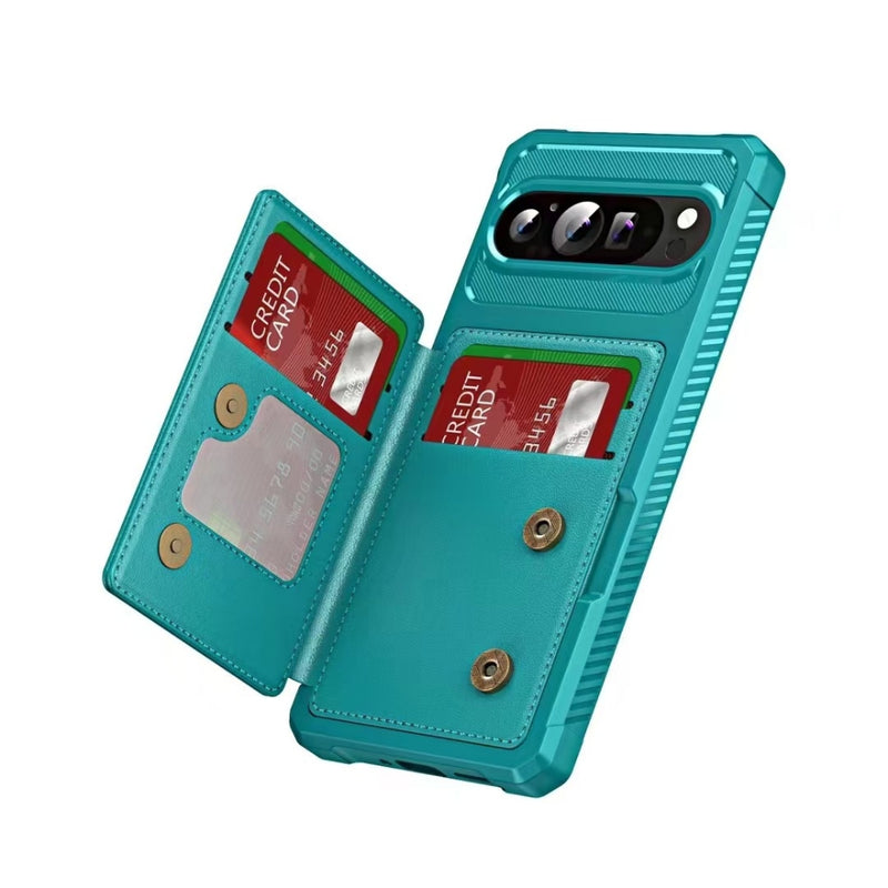 Cargue la imagen en el visor de la galería, Google Pixel 9 Pro XL - Horizontal Flip Card Bag Holder Leather Phone Case - Polar Tech Australia
