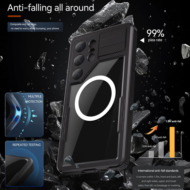 Chargez l&#39;image dans la visionneuse de la galerie, [Magsafe Compatible] [Mars Series] Samsung Galaxy S25/Plus/Ultra - Shellbox Full Covered Waterproof Heavy Duty Tough Armor Case - Polar Tech Australia
