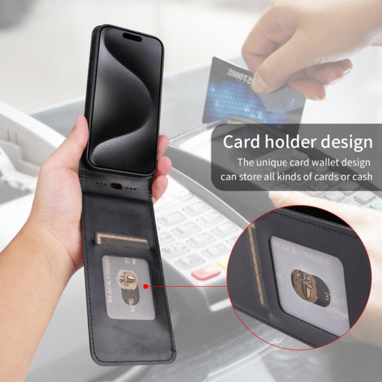 Honor Magic7 Pro (PTP-N49, PTP-AN10) - Magnetic Vertical Flip Leather Phone Case