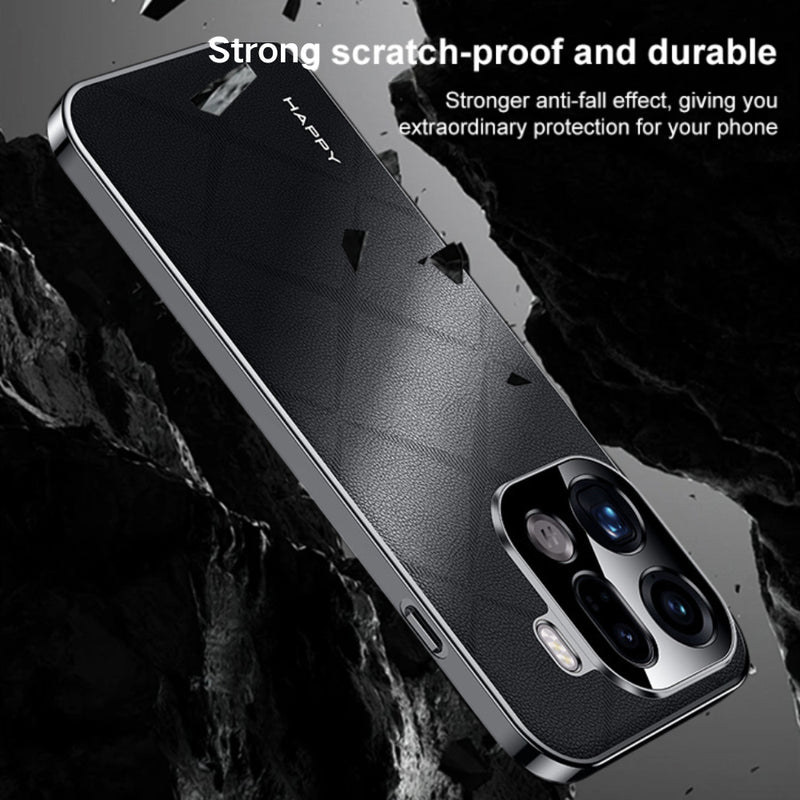 Cargue la imagen en el visor de la galería, OPPO Find X9 Pro - Plain Leather PC Phone Case
