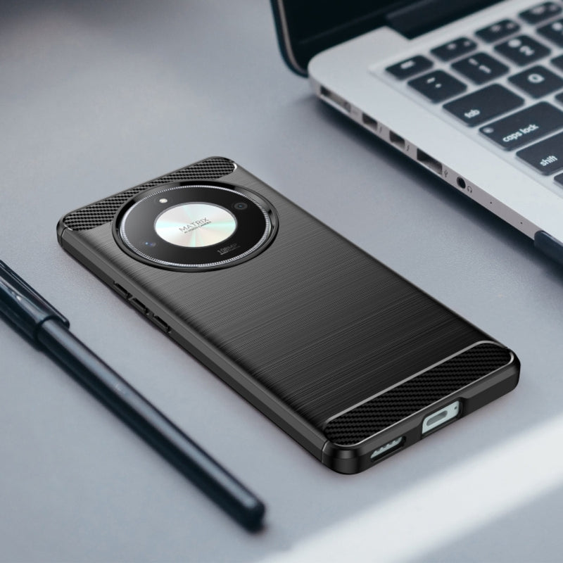 Cargue la imagen en el visor de la galería, Honor Magic6 Lite (ALI-NX3) - Carbon Fiber Brushed Texture TPU Phone Case
