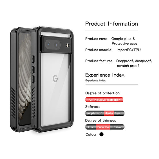 Google Pixel 8 - Redpepper Full Covered Waterproof Heavy Duty Tough Armor Case - Polar Tech Australia