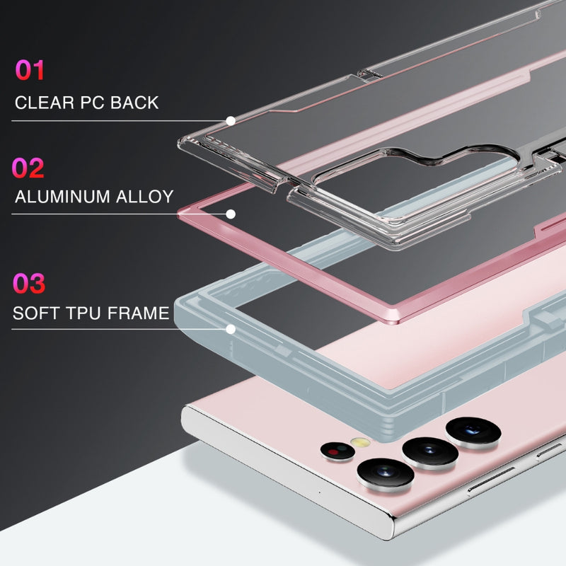 Load image into Gallery viewer, Samsung Galaxy S25 Plus 5G (SM-S936) - Clear PC Back + Soft TPU with Metal Frame Protective Case
