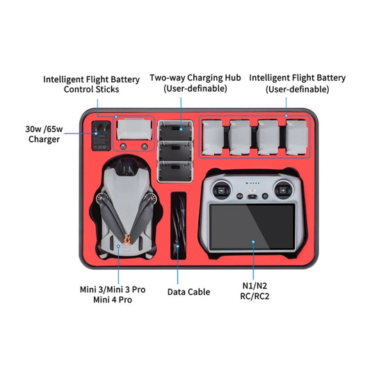 STARTRC Drone Case with LED Light for DJI Mini 4 Pro