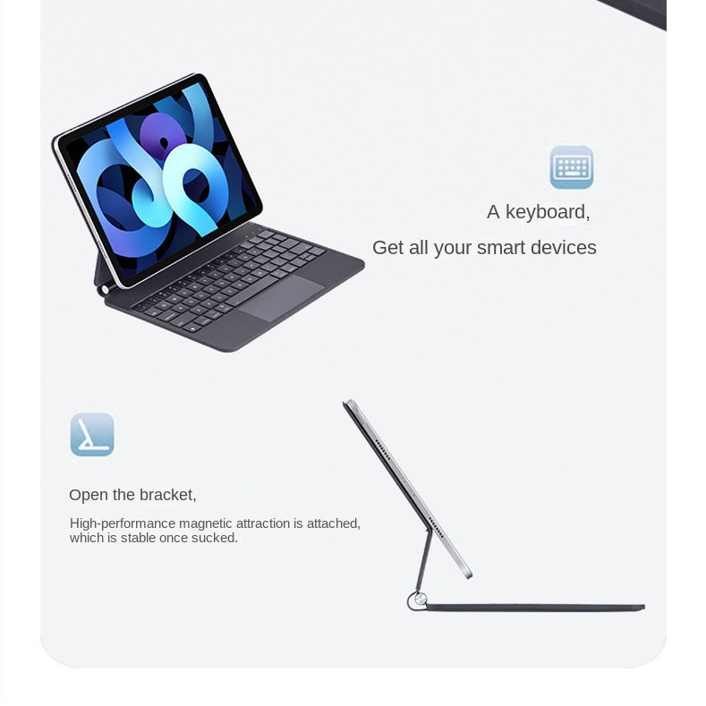 Chargez l&#39;image dans la visionneuse de la galerie, [With Touchpad][Magic Keybord] Apple iPad Pro 12.9&quot; 3rd/4/5/6th Gen (2018/2020/2021/2022) iPad Air 13&#39;&#39; 6th Gen (2024) - Precision Multi-Touch Trackpad Magnetic Smart Wireless Keyboard Case With Backlit Keys - Polar Tech Australia

