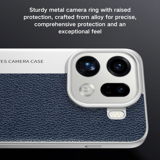 OPPO Find X9 Pro - Camera-Style Leather Texture Shockproof & Stylish Hard Shell