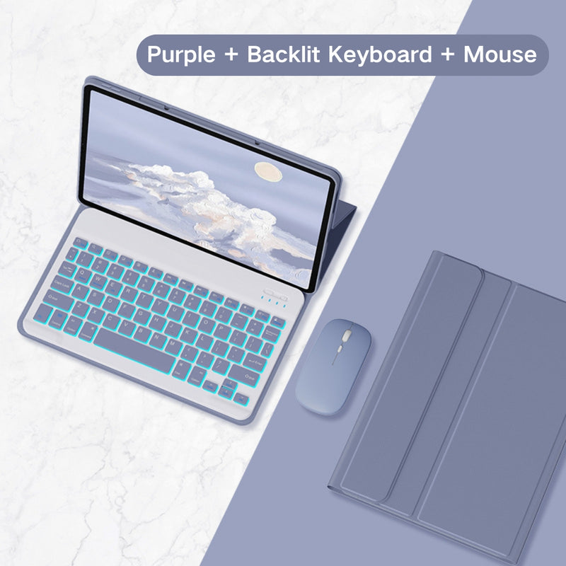 Cargue la imagen en el visor de la galería, Lenovo Tab M11 11.0&quot; 2024 (TB-330XU/330FU) - Detachable Magnetic Bluetooth Keyboard Case With Backlight and Mouse - Polar Tech Australia
