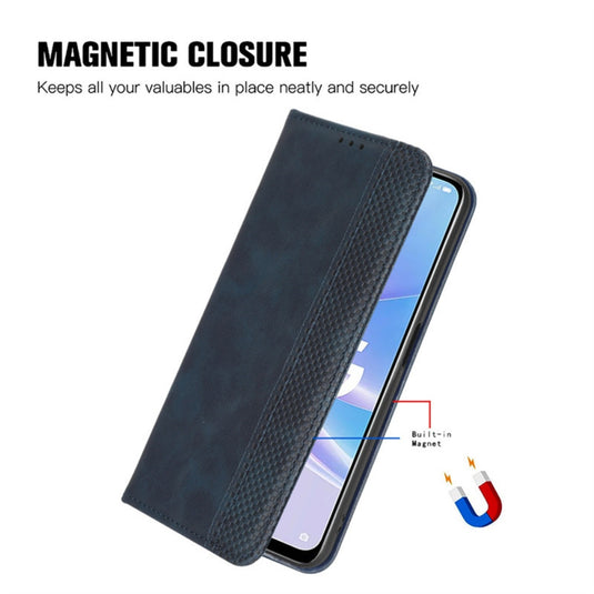 Nokia C210 - Magnetic Buckle Retro Texture Leather Phone Case