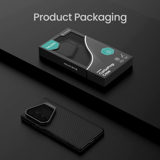Samsung Galaxy Z Fold8 Ultra 5G - Nillkin CarboProp Magnetic Black Mirror Cover version Aramid fiber Armor Case