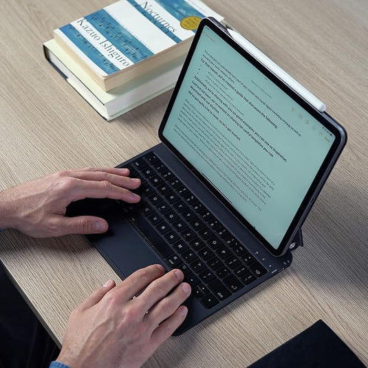 [With Touchpad][Magic Keybord] Apple iPad Pro 12.9" 3rd/4/5/6th Gen (2018/2020/2021/2022) iPad Air 13'' 6th Gen (2024) - Precision Multi-Touch Trackpad Magnetic Smart Wireless Keyboard Case With Backlit Keys - Polar Tech Australia