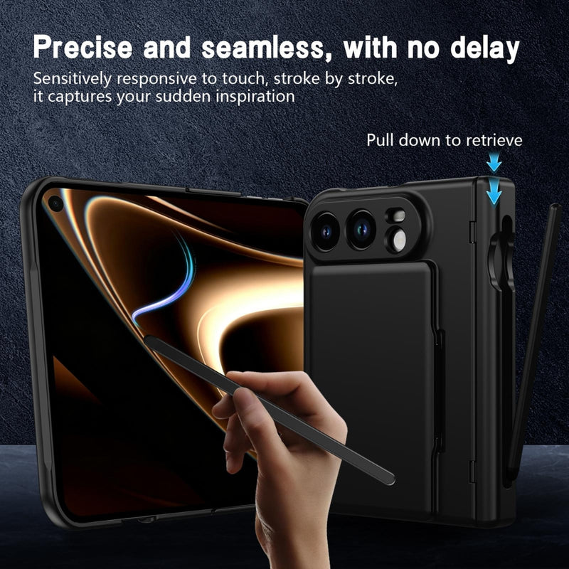 Chargez l'image dans la visionneuse de la galerie, Apple iPhone Ultra / Fold - Card Bag Holder Hinge Integrated Film Phone Case, with Pen
