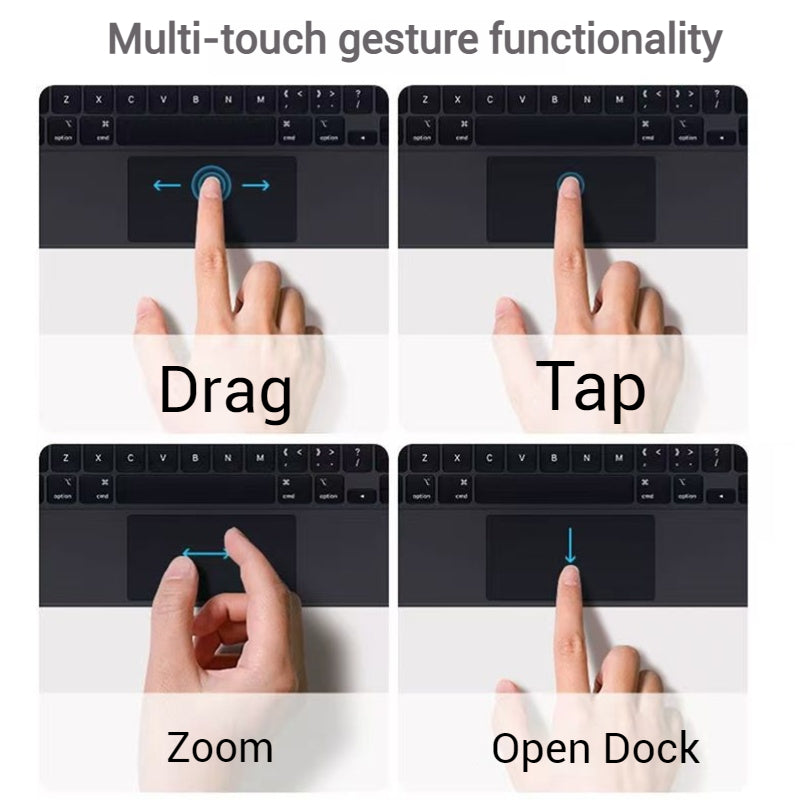 Chargez l&#39;image dans la visionneuse de la galerie, [With Touchpad][Magic Keybord] Apple iPad Pro 13-inch 7th Gen (2024) Smart Multi-Touch Trackpad Magnetic Wireless Keyboard Case With RGB Backlit - Polar Tech Australia
