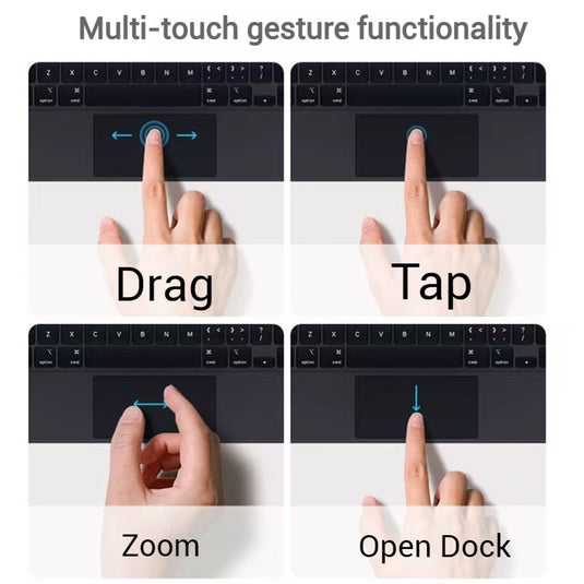 [With Touchpad][Magic Keybord] Apple iPad Pro 13-inch 7th Gen (2024) Smart Multi-Touch Trackpad Magnetic Wireless Keyboard Case With RGB Backlit - Polar Tech Australia