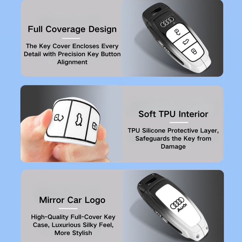 Cargue la imagen en el visor de la galería, Audi Stylish with Cool Shockproof Car Key Protective Fob Case Cover For A3, A4, A5, A6, Q2, Q3, Q5, Q7, Q8, e-tron
