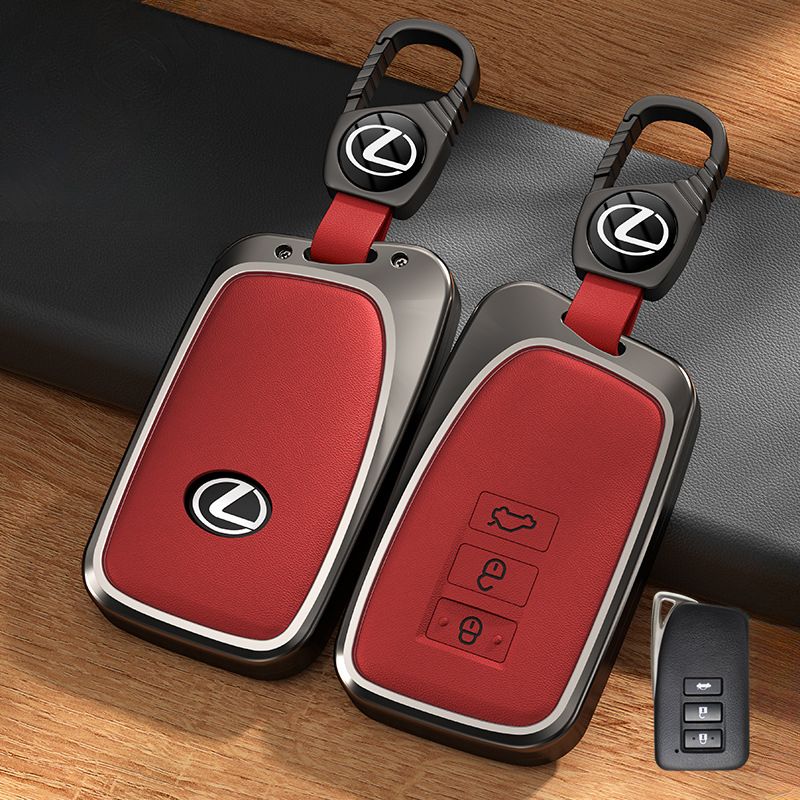 Cargue la imagen en el visor de la galería, Lexus Aluminum Alloy + PU Leather Car Key Fob Case Cover For ES200, ES300h, RX350h, RX300, NX200, NX260 - Polar Tech Australia
