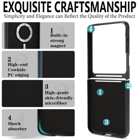 Samsung Galaxy Z Flip8 5G - MagSafe Magnetic Wallet Phone Case with Side Card Holder