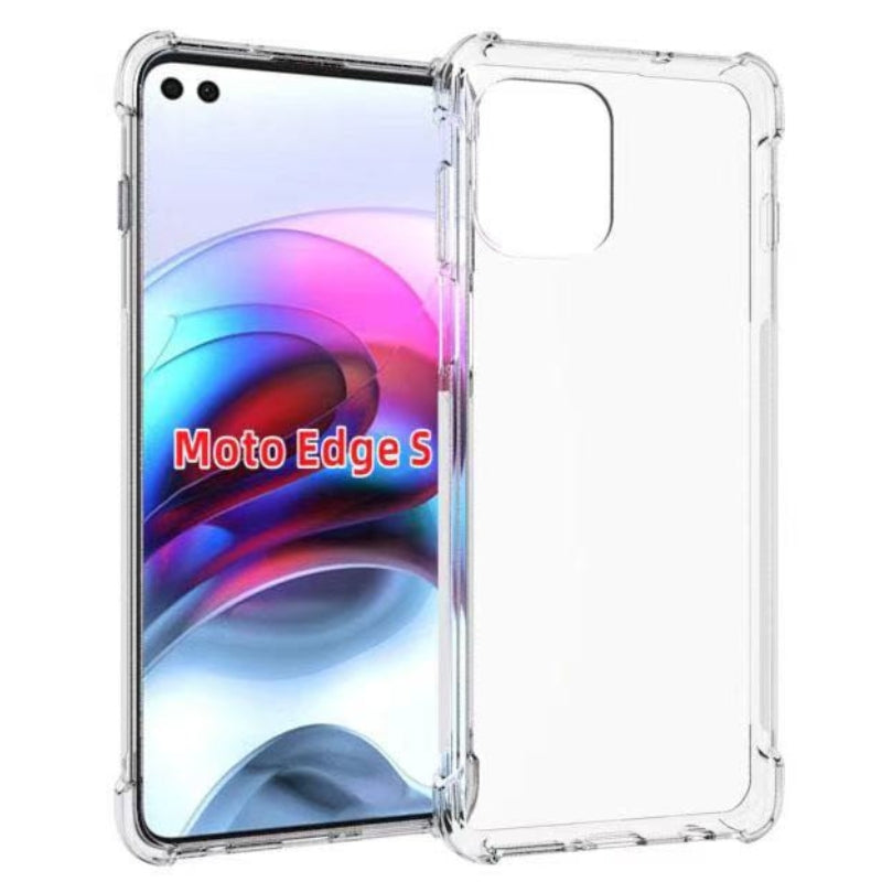 Chargez l&#39;image dans la visionneuse de la galerie, Motorola Moto Edge S - AirPillow Cushion Transparent Soft Clear TPU Four Corners Protective Case - Polar Tech Australia
