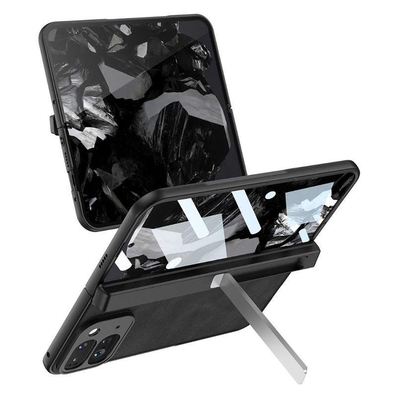 Cargue la imagen en el visor de la galería, Google Pixel 9 Pro Fold - Integrated Frosted Fold Hinge Leather Phone Case - Polar Tech Australia
