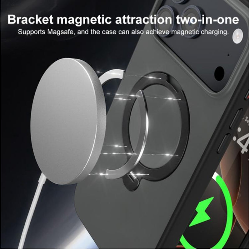 Load image into Gallery viewer, Apple iPhone 17 Pro - Contrast Color Rotation Holder Magsafe Phone Case
