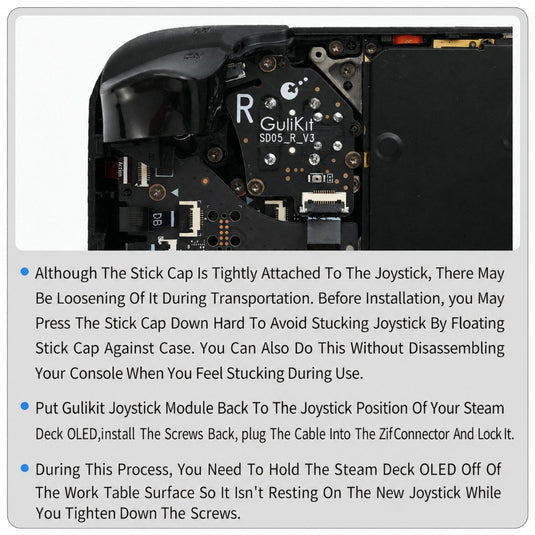 GuliKit SD05 Hall Effect Joystick Module for Steam Deck OLED Drift-Free Solderless Replacement