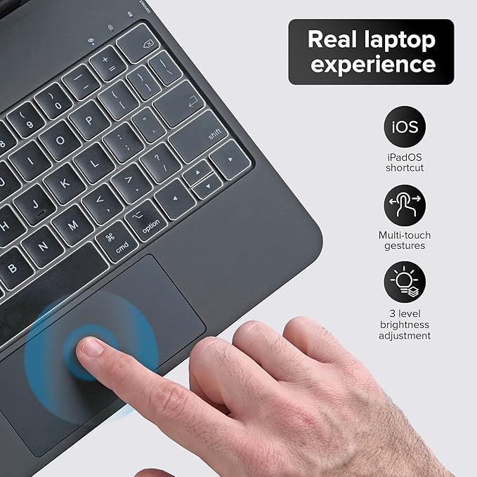 Chargez l&#39;image dans la visionneuse de la galerie, [With Touchpad][Magic Keybord] Apple iPad Pro 12.9&quot; 3rd/4/5/6th Gen (2018/2020/2021/2022) iPad Air 13&#39;&#39; 6th Gen (2024) - Precision Multi-Touch Trackpad Magnetic Smart Wireless Keyboard Case With Backlit Keys - Polar Tech Australia
