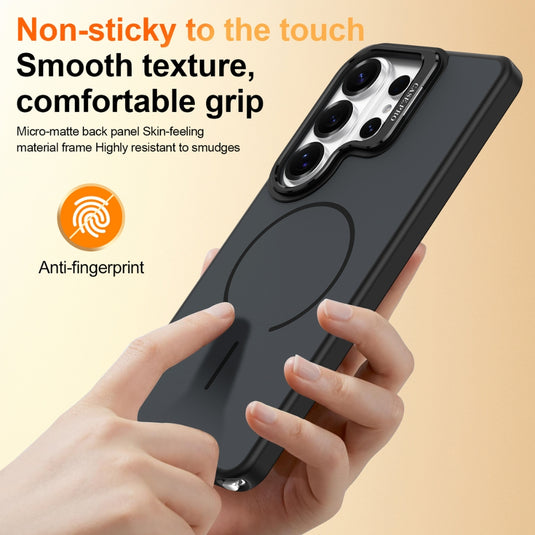 Samsung Galaxy S26 / S26 Plus / S26 Ultra - Color Block Magnetic Skin-Feel Camera Stand Protective Case