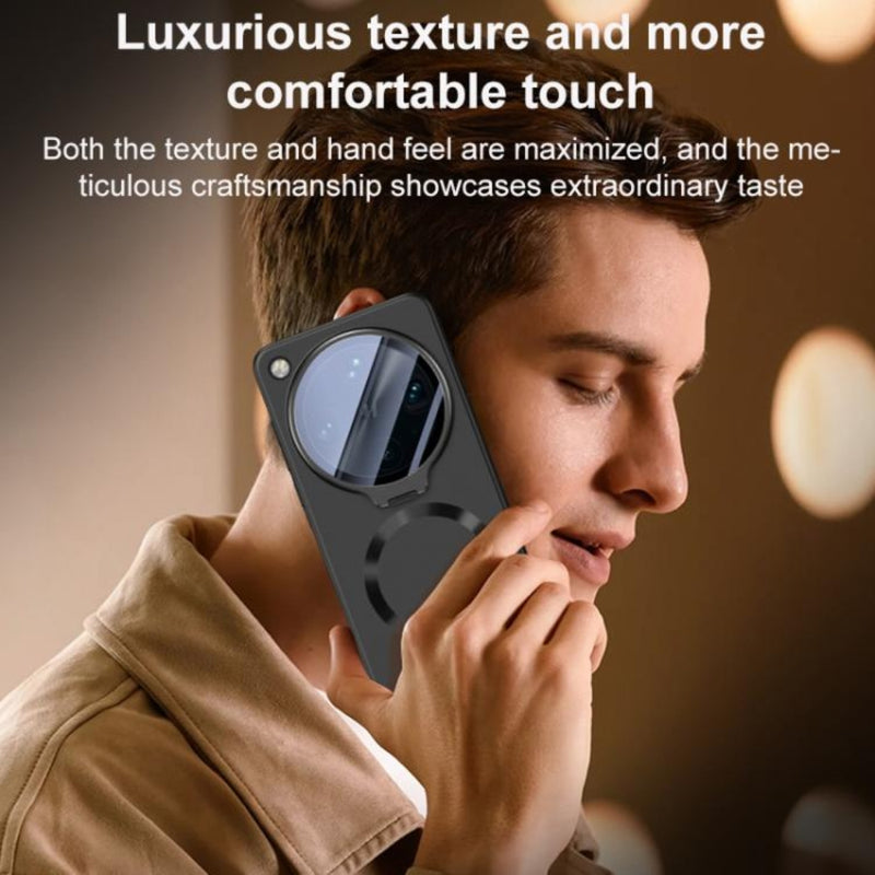 Chargez l'image dans la visionneuse de la galerie, OPPO Find X9 Ultra - Ice Crystal Solid Color U-Shaped Magnetic Invisible Lens Holder Frosted Phone Case - Polar Tech Australia
