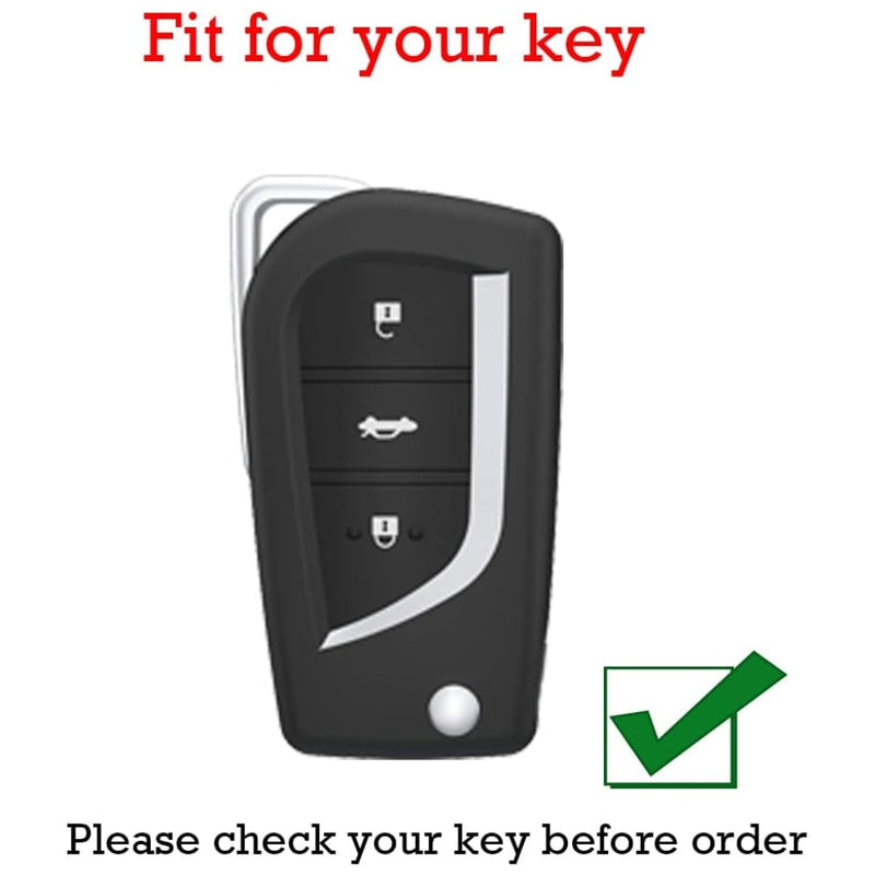 Chargez l&#39;image dans la visionneuse de la galerie, Toyota Handcrafted Genuine Leather Folding Car Key Fob Protective Case Cover For RAV4, Avalon, Avensis, Aygo, Camry, Corolla
