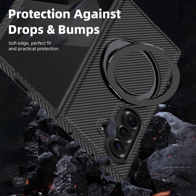 Load image into Gallery viewer, Samsung Galaxy Z Fold8 Ultra 5G - Aramid Fiber Magnetic Phone Case with 360° Rotating Stand
