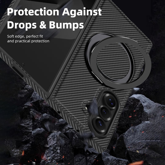 Samsung Galaxy Z Fold8 Ultra 5G - Aramid Fiber Magnetic Phone Case with 360° Rotating Stand