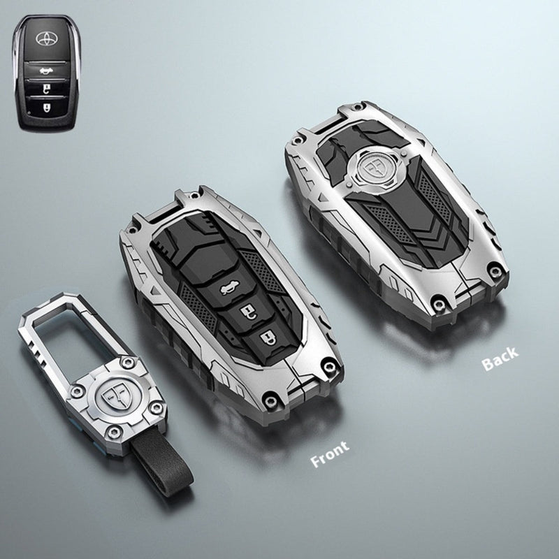 Load image into Gallery viewer, Toyota Heavy-Duty Mecha Car Key Fob Case Cover For Venza, RAV4 Prime, Land Cruiser, Fortuner, Grand Highlander, Corolla Cross, Hilux
