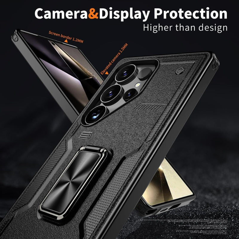 Load image into Gallery viewer, Samsung Galaxy S21 5G (SM-G991) - TPU+PC 2-in-1 Material Shockproof Protective Case with Metal Rotating Stand
