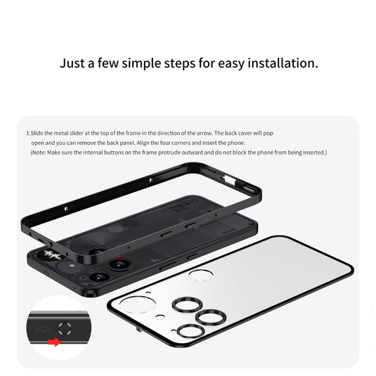 Nothing Phone (3) - Snap Buckle Metal Frame Frosted Phone Case