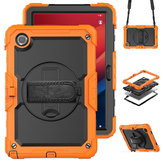 [Built-in 360° Rotating Hand Strap & Stand] Lenovo Idea Tab 11” 2025 (TB336FU/TB336ZU) Shockproof With Screen Protector Pencil Holder Heavy Duty Series Case - i-Station Mobile Phone & Electronic Device Repair and Accessories