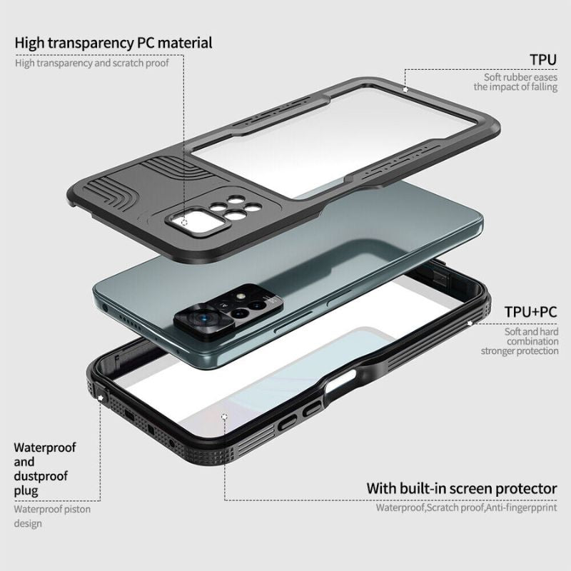 Chargez l&#39;image dans la visionneuse de la galerie, [Mars Series] Xiaomi Redmi Note 11 Pro 5G - Shellbox Full Covered Waterproof Heavy Duty Tough Armor Case - Polar Tech Australia
