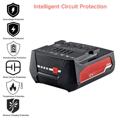 [625406000] Metabo POWERMAXX SB 12 BL (601077890) 12V - Replacement Electrical Tool Li-ion LiPower Battery - Polar Tech Australia