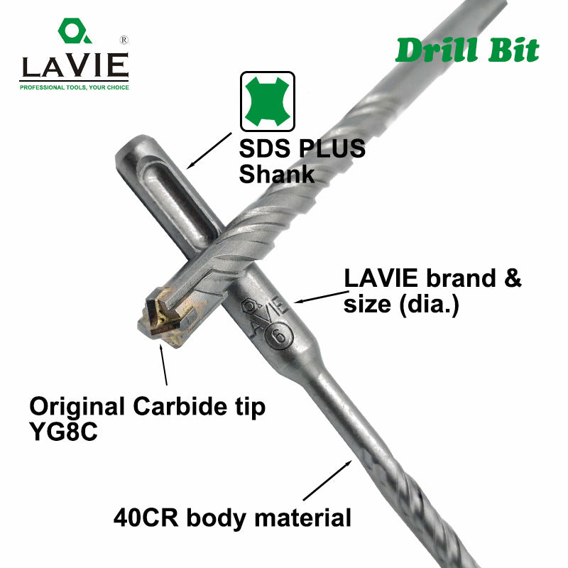 Cargue la imagen en el visor de la galería, 160mm Long Concrete Electric Hammer Bit Cross Carbide Tip Masonry Drill Bits
