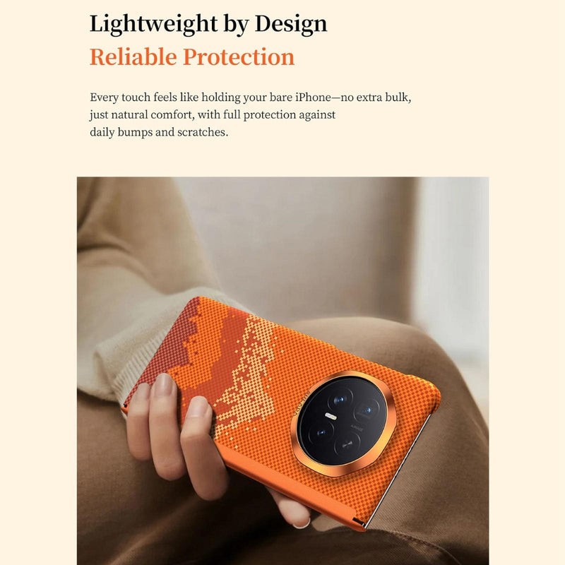 Load image into Gallery viewer, Honor Magic V6 - Kevlar Pixel Grid Texture Magnetic Phone Case
