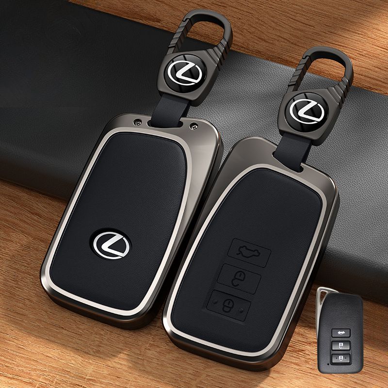 Cargue la imagen en el visor de la galería, Lexus Aluminum Alloy + PU Leather Car Key Fob Case Cover For ES200, ES300h, RX350h, RX300, NX200, NX260 - Polar Tech Australia
