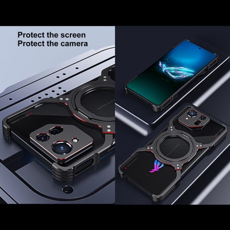 Chargez l&#39;image dans la visionneuse de la galerie, Asus ROG Phone 9 / 9 Pro - Mechanical Arm Borderless MagSafe Holder Metal Phone Case - Polar Tech Australia
