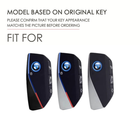 BMW Zinc Alloy + Leather Protection Car Key Fob Case Cover For X1, X6, X7, ix1, ix40, ix50