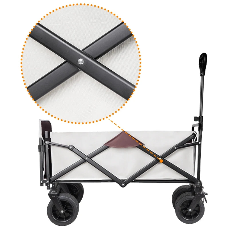 Load image into Gallery viewer, Extender Folding Cart Outdoor Extra Long Utility Large Capacity Wagon Cart Camping Picnic Trolley Beach Collapse Folding Cart - Polar Tech Australia
