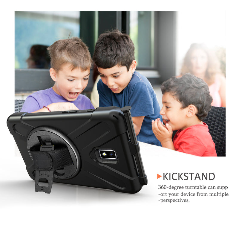 Cargue la imagen en el visor de la galería, Samsung Galaxy Tab Active 2 8&quot; 2017 (T390/T395) Heavy Duty 360 Degree Rotate Stand Hand Strap Case - Polar Tech Australia
