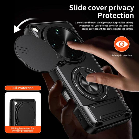 OPPO Find X9 Ultra - Sliding Window Multifunctional Magnetic Shockproof Phone Case - Polar Tech Australia