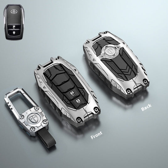 Toyota Heavy-Duty Mecha Car Key Fob Case Cover For Venza, RAV4 Prime, Land Cruiser, Fortuner, Grand Highlander, Corolla Cross, Hilux
