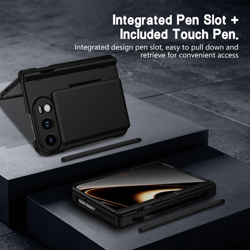 Chargez l'image dans la visionneuse de la galerie, Apple iPhone Ultra / Fold - Card Bag Holder Hinge Integrated Film Phone Case, with Pen
