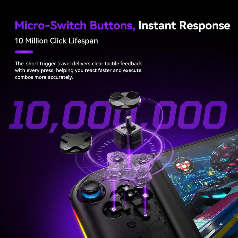 Chargez l'image dans la visionneuse de la galerie, Nintendo Switch 2 Left + Right Magnetic Controllers 9-Axis RGB Motion-Sensing Hall-Effect Joystick With Bluetooth 5.4 Wake-Up and Burst Fire Functionality
