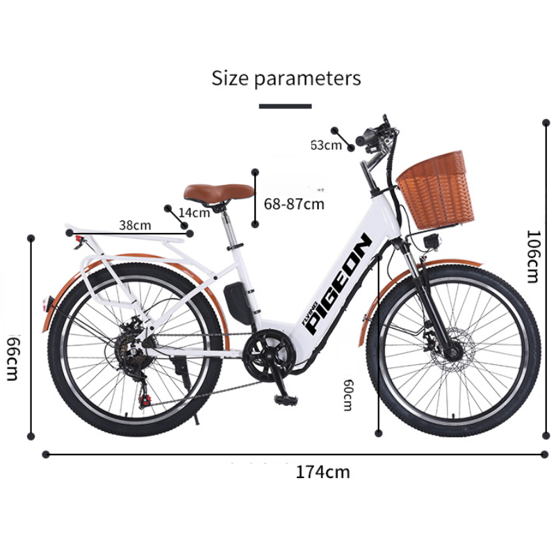 Load image into Gallery viewer, Flying Pigeon 350W 24 inch Wheel Type High Power Long Range Electric Bike Bicycle
